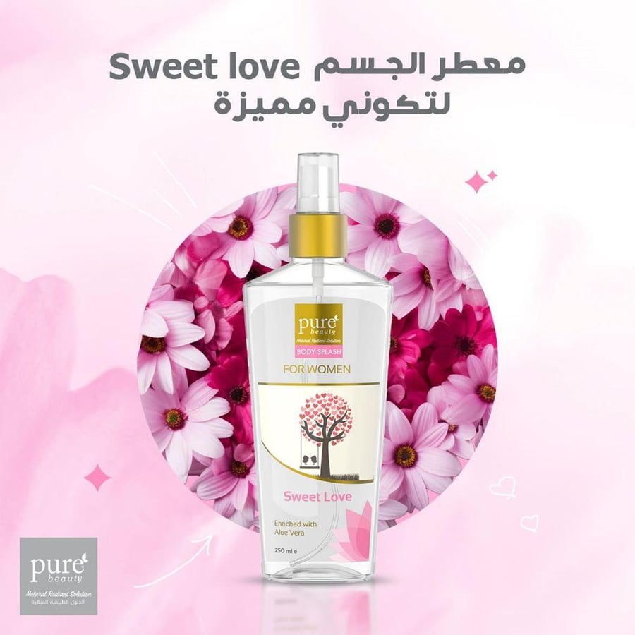 سبراي الجسم المعطر سويت لوف من بيور بيوتي 250 مل