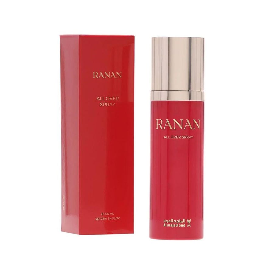 عطر جسم رنان في آي بي من RANAN 100 مل زجاجة حمراء بغطاء فضي