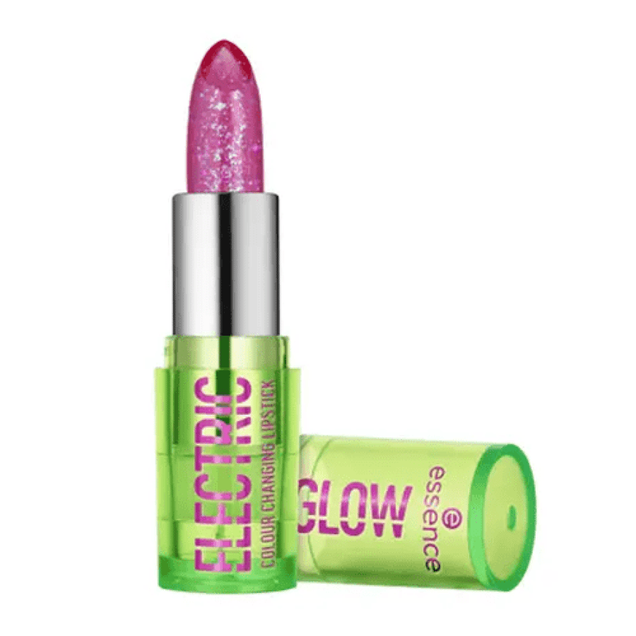 أحمر شفاه جلو إليكتريك من إيسنس شفاف متلألئ 4 ألوان Green Pink White Black