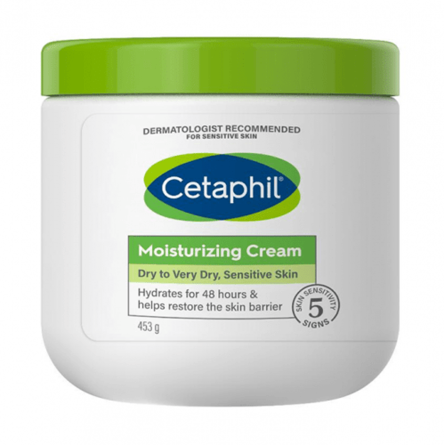 كريم مرطب جرة 453 جم من Cetaphil أبيض بغطاء أخضر