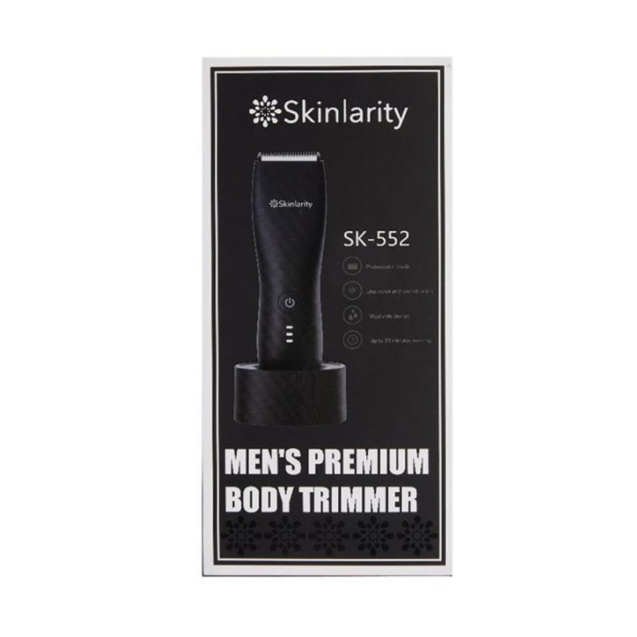 ماكينة حلاقة جسم بريميوم Skinlarity أسود بشفرات وقابلة للشحن
