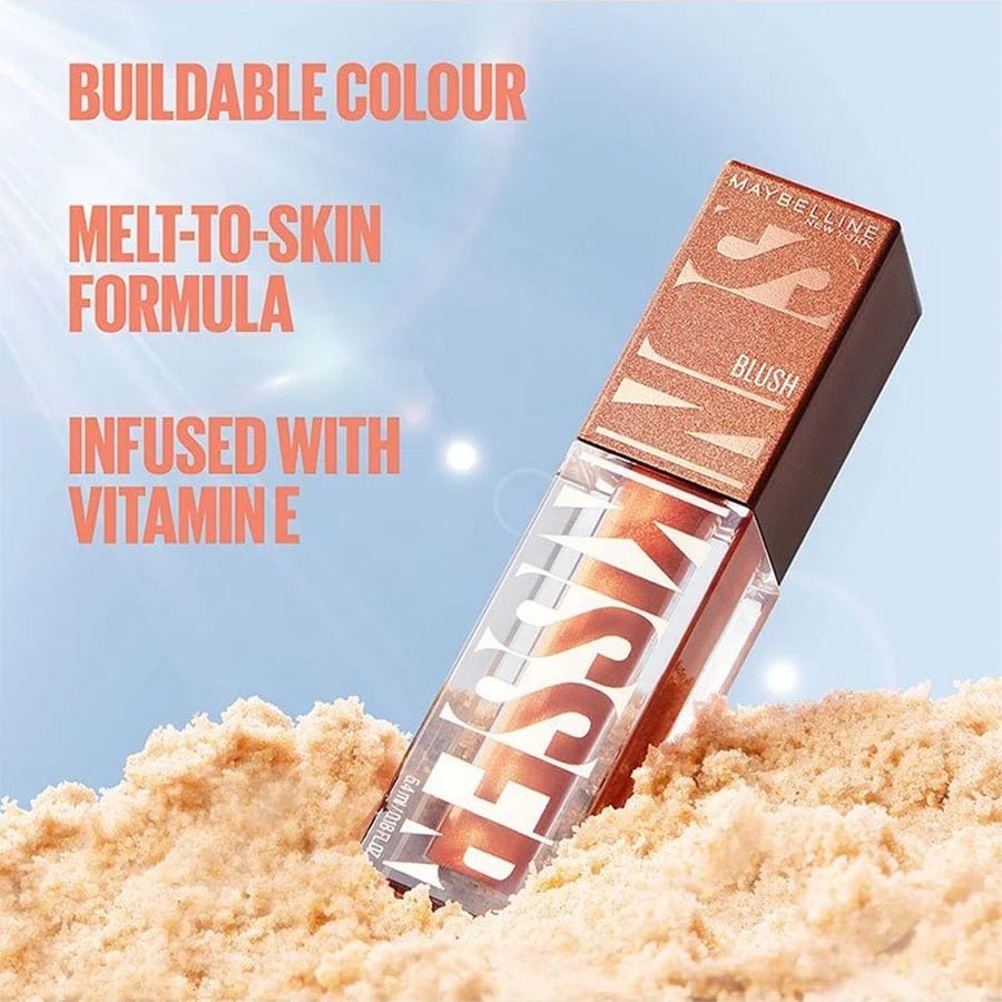 أحمر خدود سائل بلشر وبرونزر سنكيسر من Maybelline تركيبة خفيفة