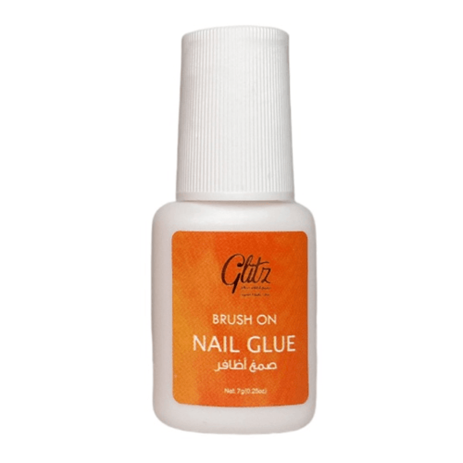 صمغ أظافر سائل سهل التطبيق glitz أبيض عبوة بلاستيكية