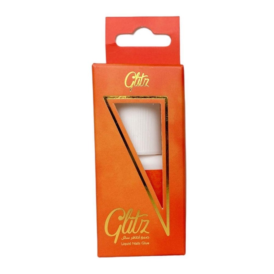 صمغ أظافر سائل سهل التطبيق Glitz - أبيض، عبوة بلاستيكية