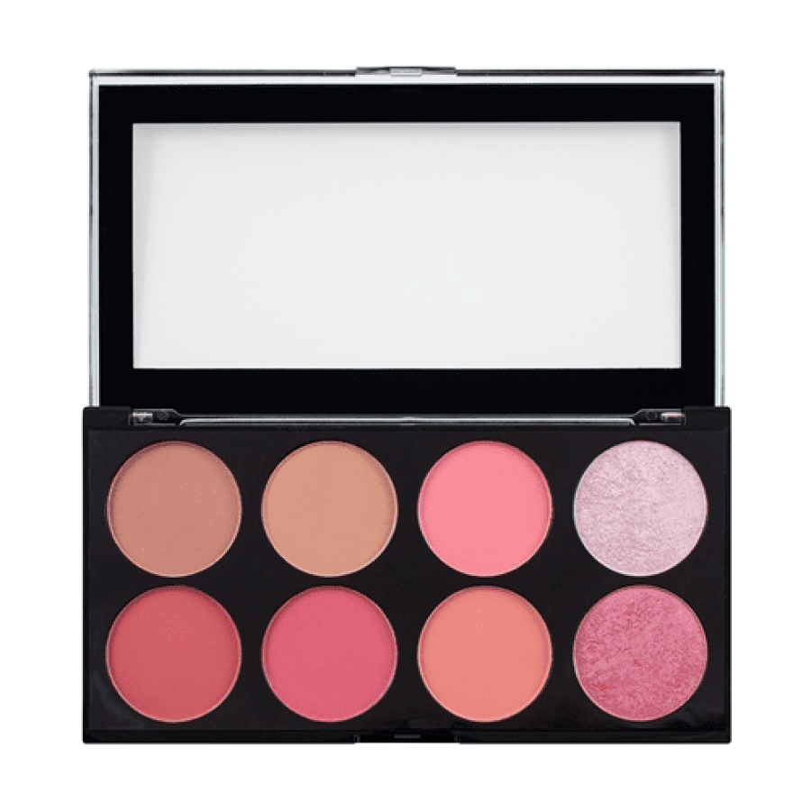 باليت أحمر خدود شوجر أند سبايس من Makeup Revolution 8 درجات مع مرآة
