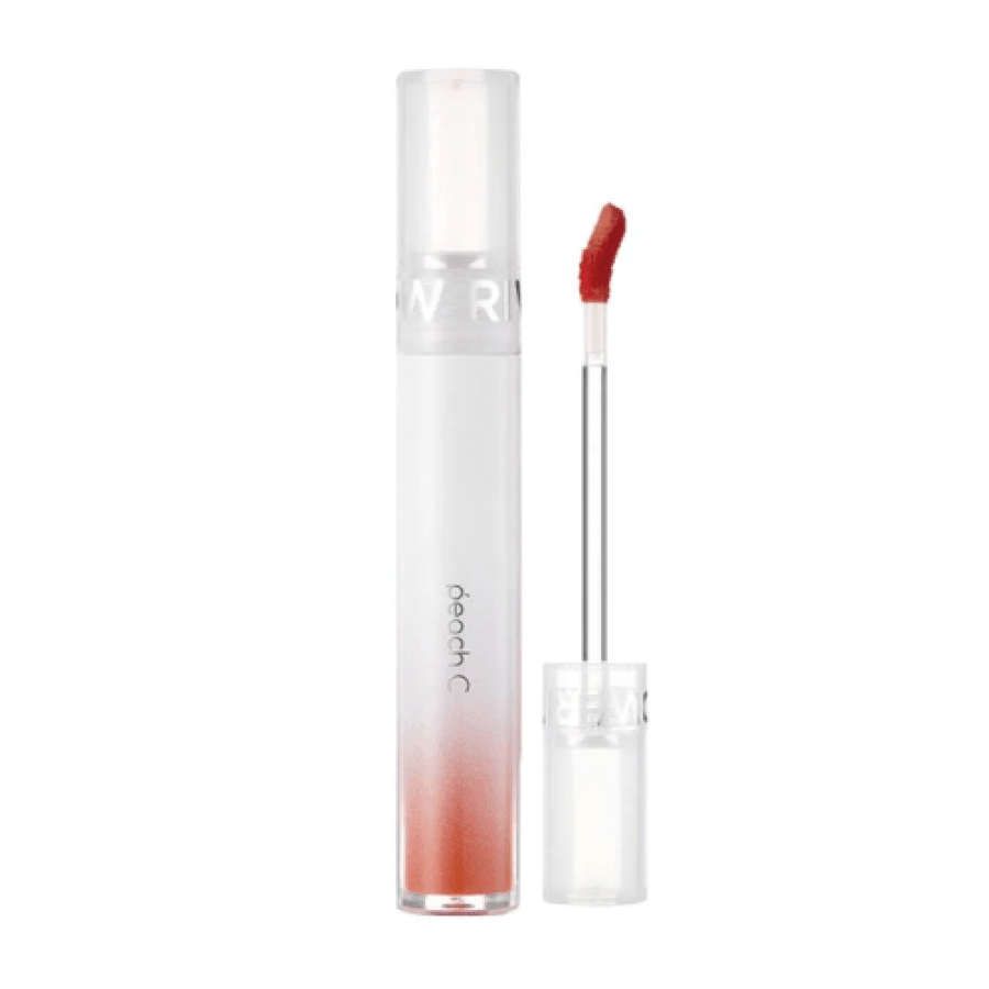 تنت شفاه River Glow من Peach C درجة أحمر أنبوبي بغطاء وأبليكاتور