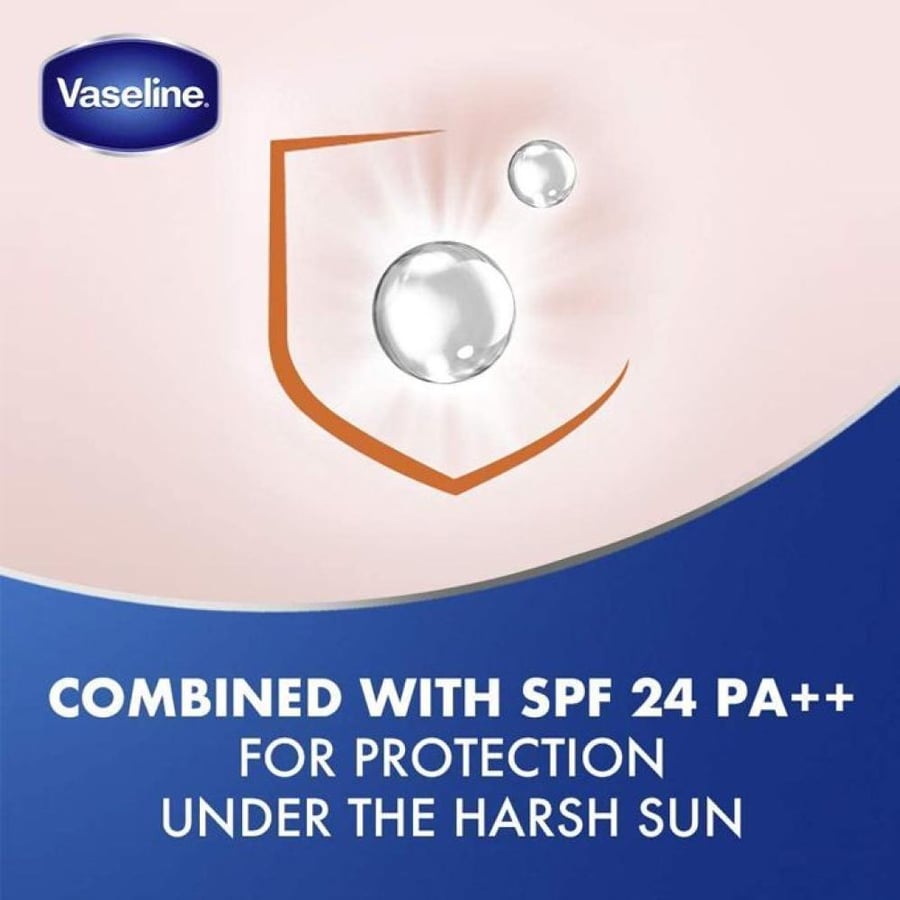 لوشن جسم موحد اللون فازلين SPF 24 400 مل للترطيب وردي
