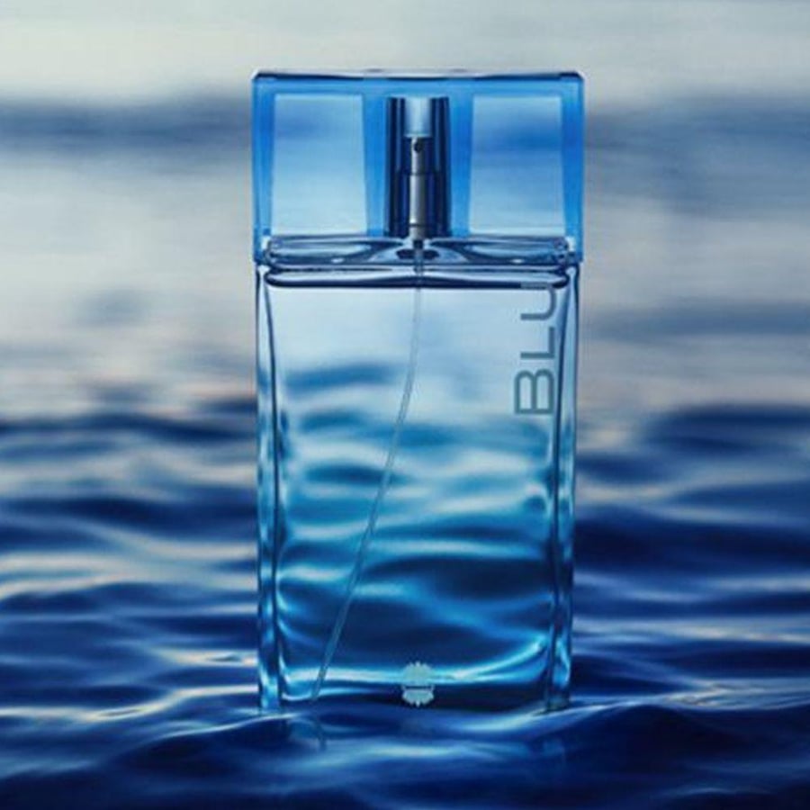 عطر بلو أو دو برفيوم للرجال من أجمل زجاجة زجاجية أزرق