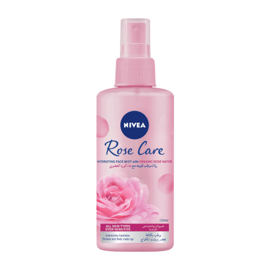 بخاخ مرطب للوجه روز كير من NIVEA بماء الورد العضوي 150مل