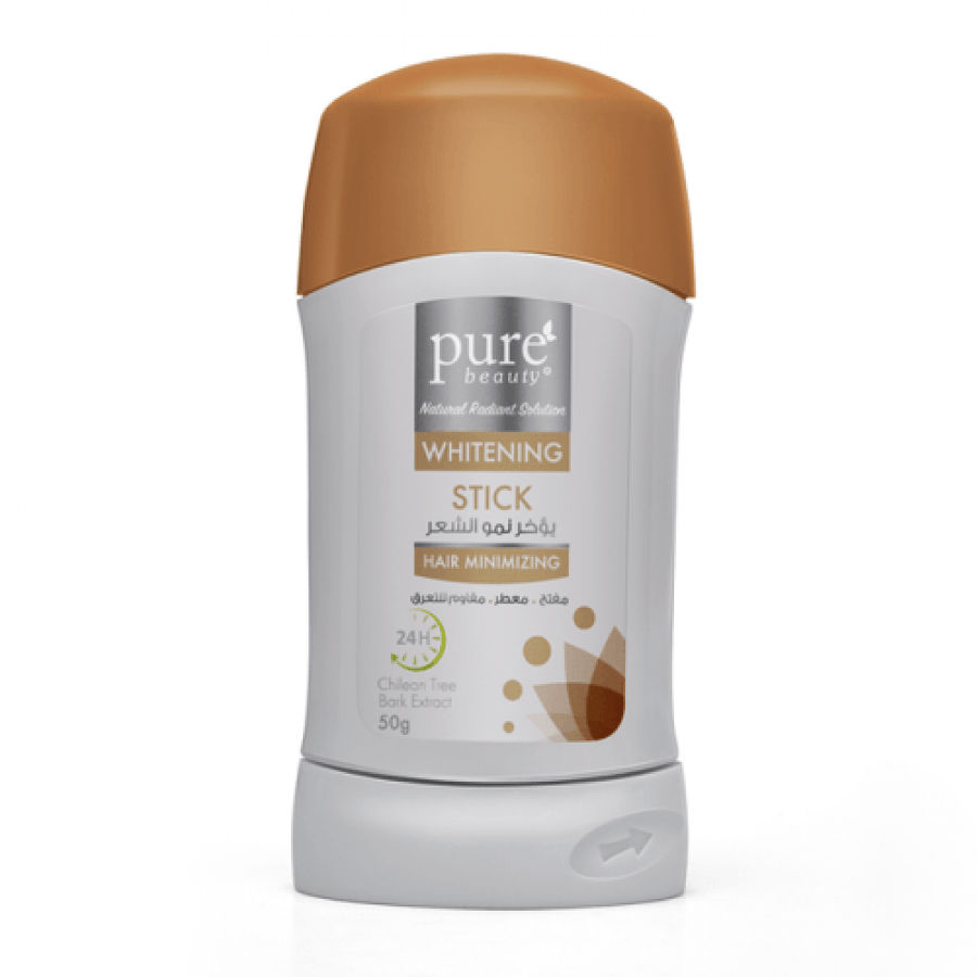 مزيل رائحة ستيك مبيض يؤخر نمو الشعر Pure Beauty 50g أبيض وبني