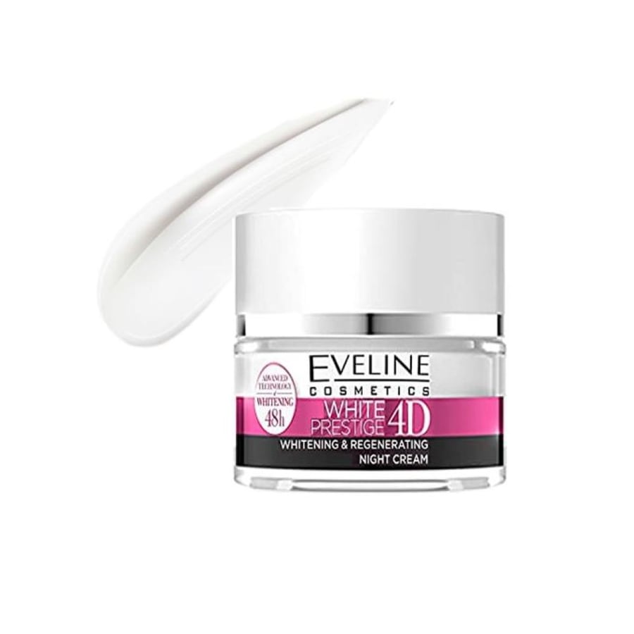 كريم الوجه الليلي White Prestige من Eveline Cosmetics 50 مل للتفتيح