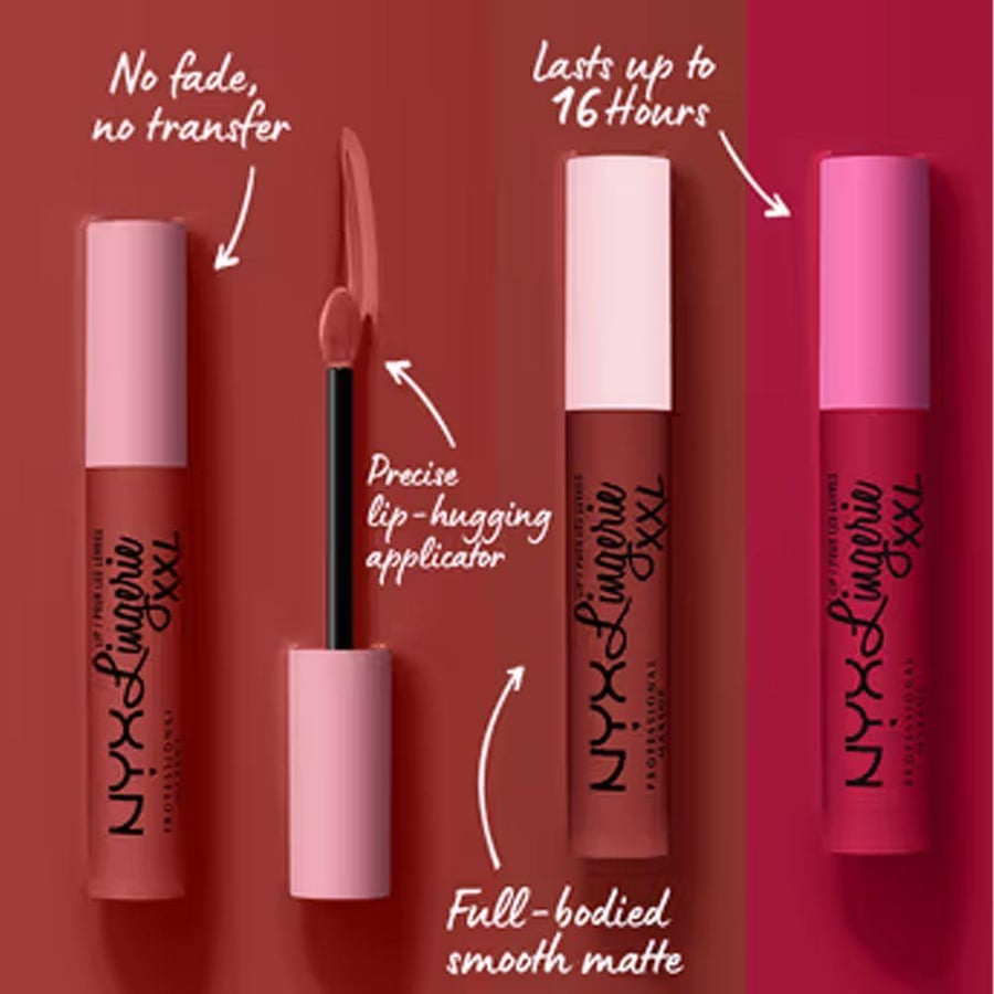 أحمر شفاه سائل مات Lip Lingerie XXL من NYX ثبات مخملي طويل