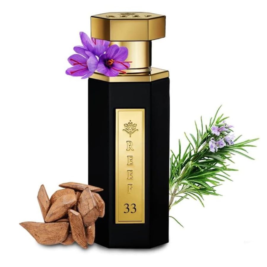 عطر او دو برفيوم ريف 33 من ريف العطور زجاج أسود بغطاء ذهبي