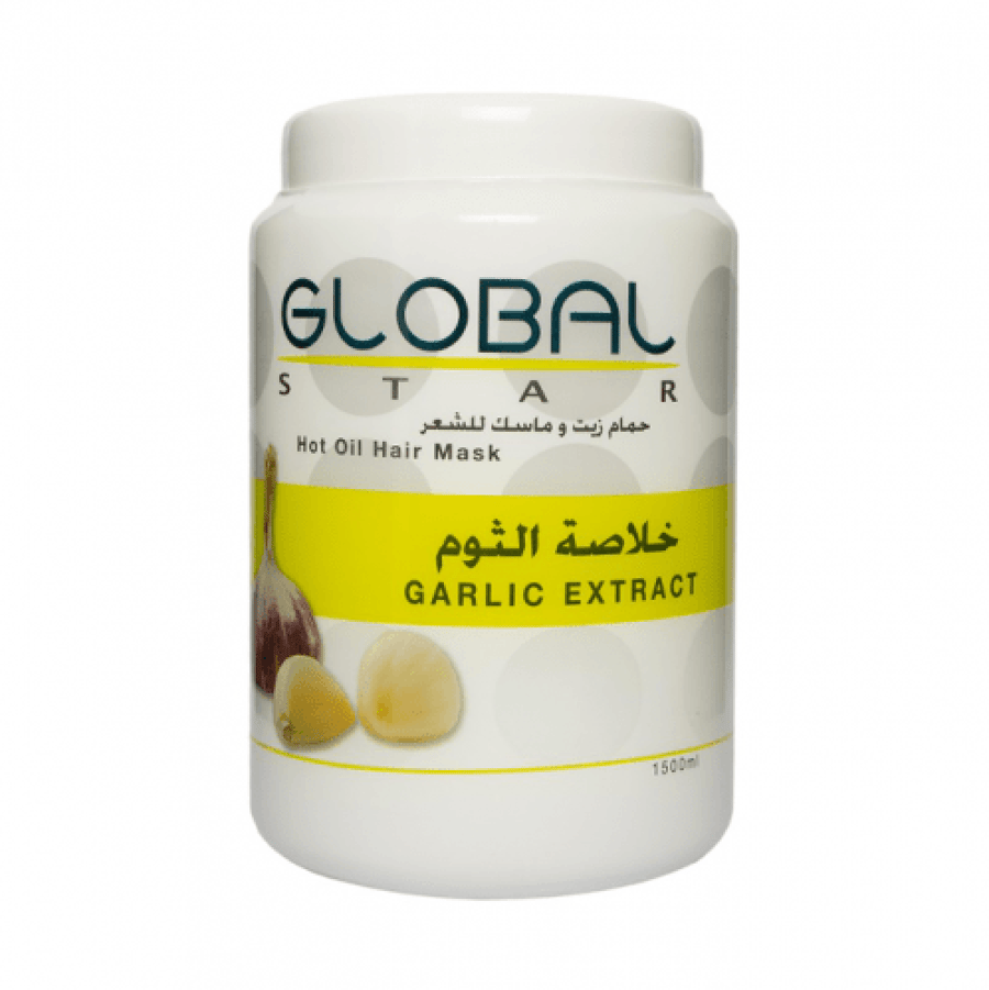 حمام زيت وماسك للشعر بخلاصة الثوم GLOBAL STAR 1500مل