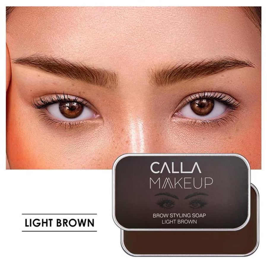 صابونة تصفيف الحواجب مجموعة Calla Makeup بني فاتح CM105