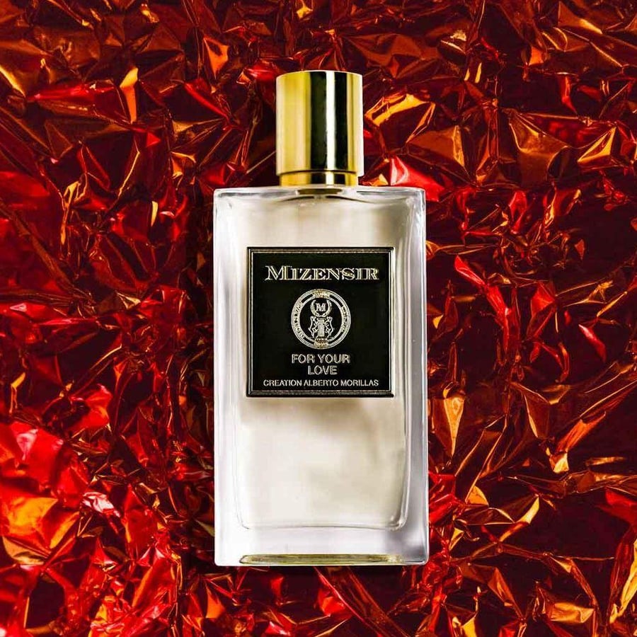 عطر او دو برفيوم فور يور لوف من Mizensir زجاجة شفافة بغطاء ذهبي