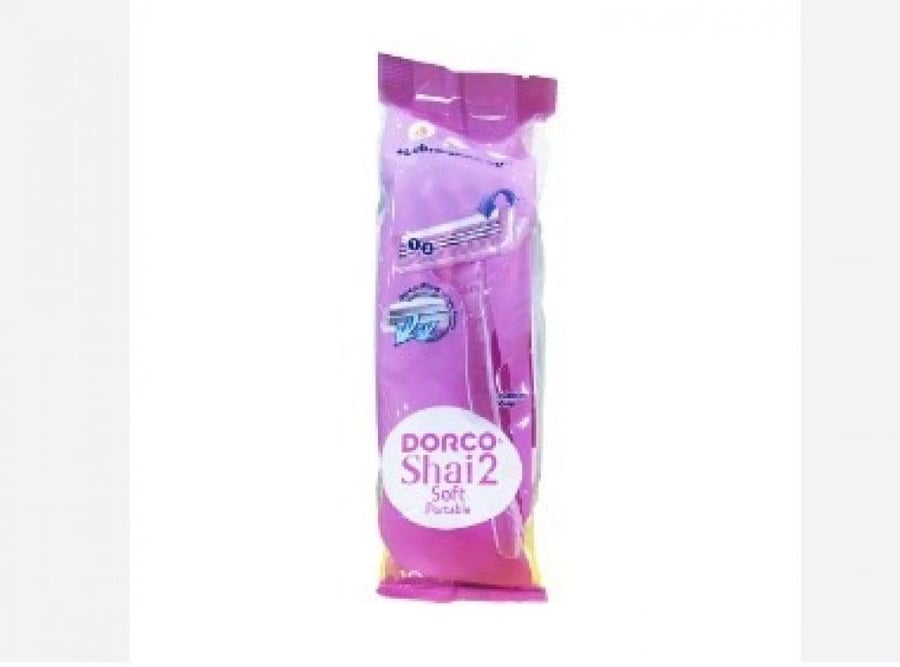 شفرات حلاقة من Dorco بلون بنفسجي عبوة 10 شفرات بلاستيك