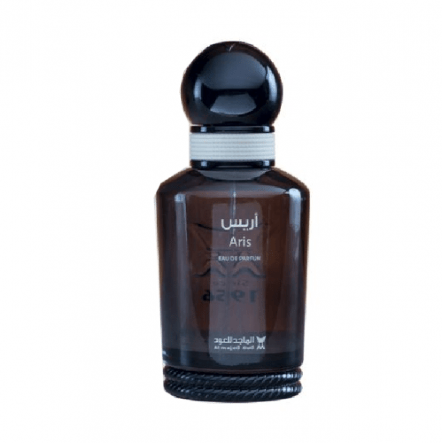 عطر او دي بارفيوم أريس كلاسيك من الماجد للعود زجاجة بنية أنيقة
