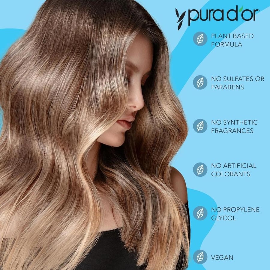 بلسم تقوية ومظهر أكثر امتلاء Hair Thinning Therapy من Pura dor 236 مل أزرق
