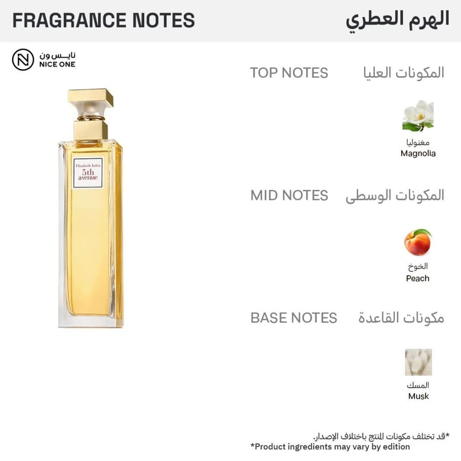 عطر فيفث أفنيو إليزابيث أردن او دو بارفيوم ذهبي 125 مل