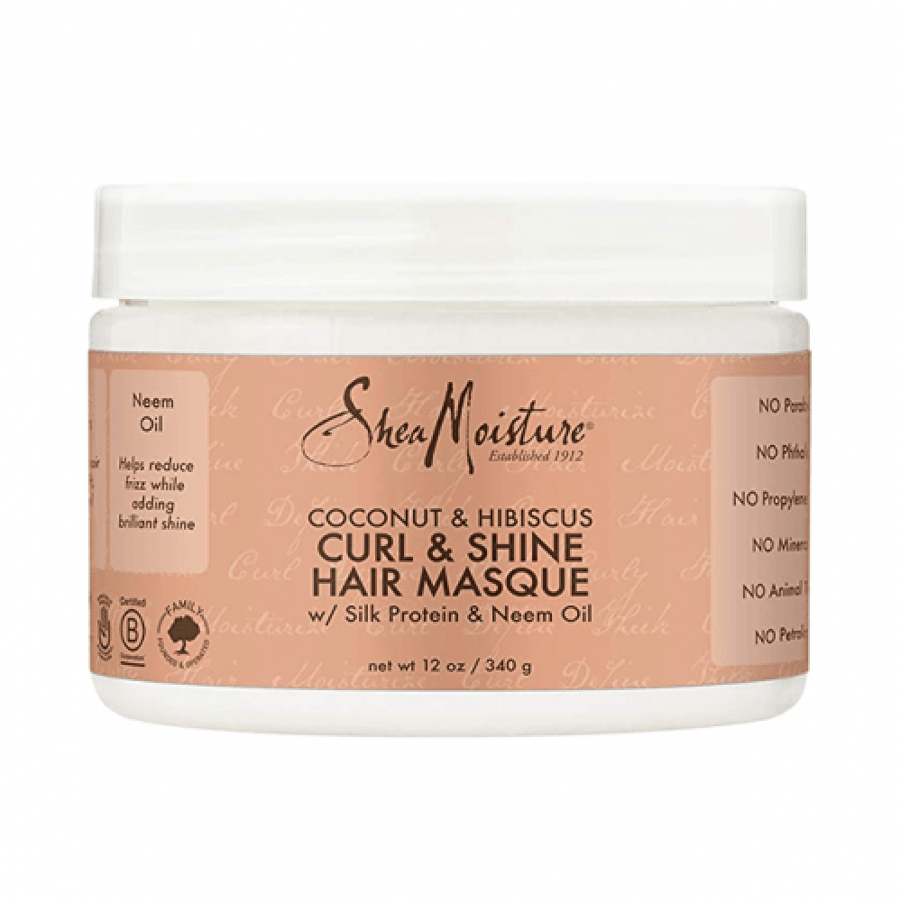 ماسك تجعيد الشعر بالكركديه وزيت جوز الهند من Shea Moisture 12oz340g