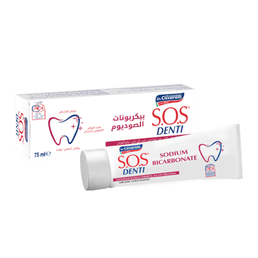 معجون أسنان SOS Denti ببيكربونات الصوديوم من دكتور سيكارلي 7614