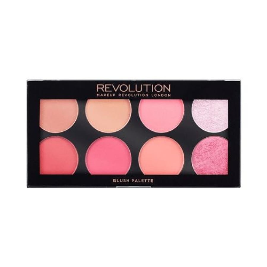 باليت أحمر خدود شوجر أند سبايس من Makeup Revolution 8 درجات مع مرآة