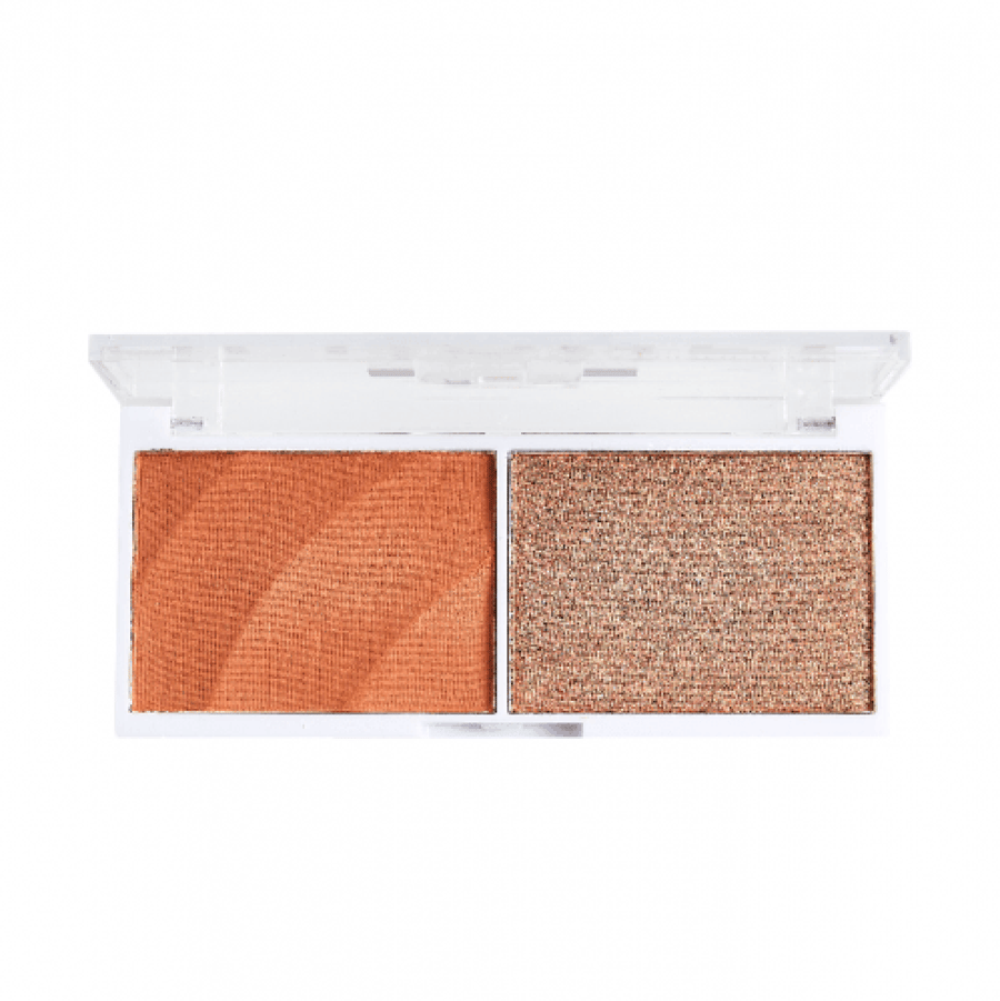 بلاشر وهايلايتر باليت Makeup Revolution درجتان برتقالي وبني موديل 590