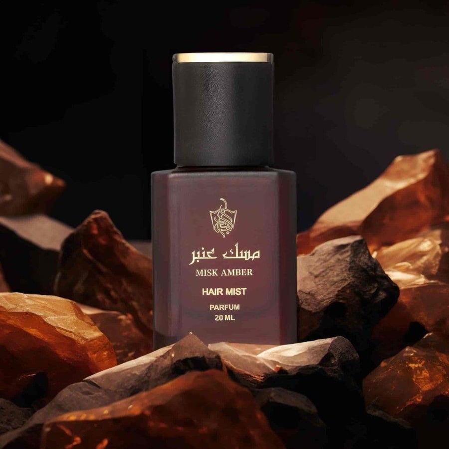 عطر شعر مسك العنبر برفيوم من Misk Amber 20ML بني
