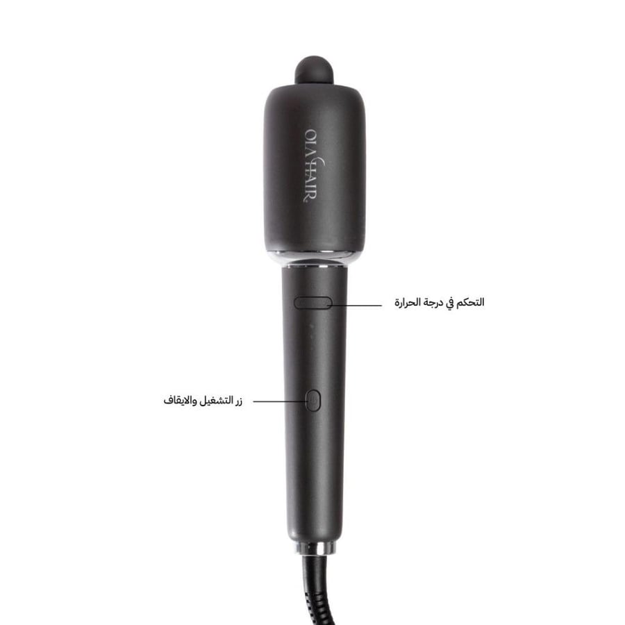 جهاز تلفيف الشعر التلقائي موديل 1346 من Ola Hair أسود بشاشة عرض