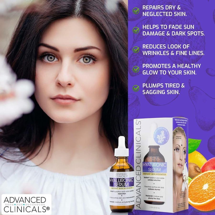 سيروم حمض الهيالورونيك لترطيب الوجه Advanced Clinicals 52 مل