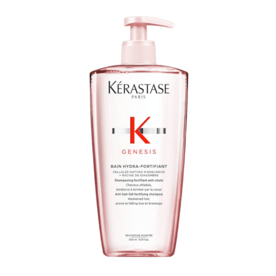 شامبو جينيسيس باين هيدرا فورتيفاينت من Krastase 500 مل وردي بمضخة