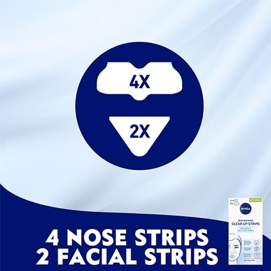 لصقات تنظيف وتنقية البشرة من NIVEA شرائح بيضاء مستطيلة