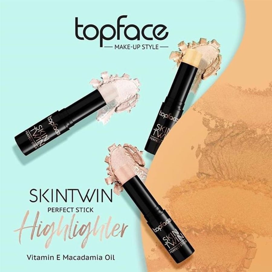 هايلايتر ستيك سكين توين بيرفكت من topface - درجة 002، عبوة سوداء