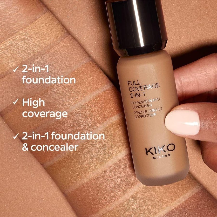 كريم أساس فل كوفرج 2 في 1 من KIKO MILANO درجة Beige