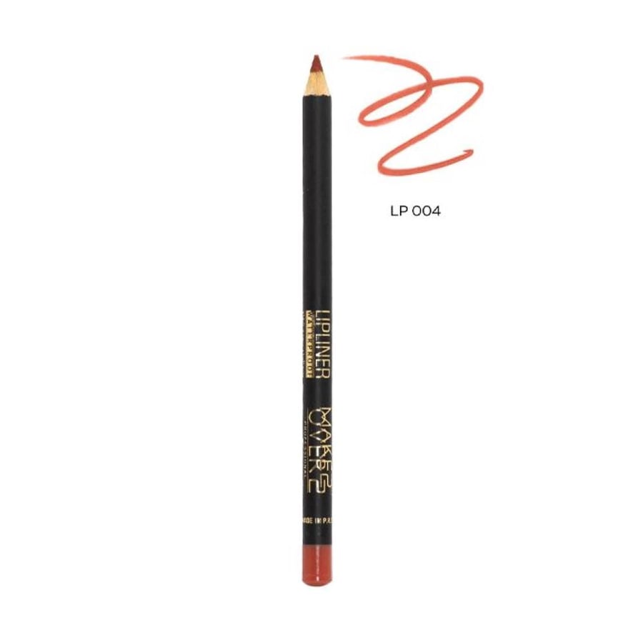 قلم تحديد الشفاه LP04 من Makeup أسود بخط ذهبي ورأس دقيق