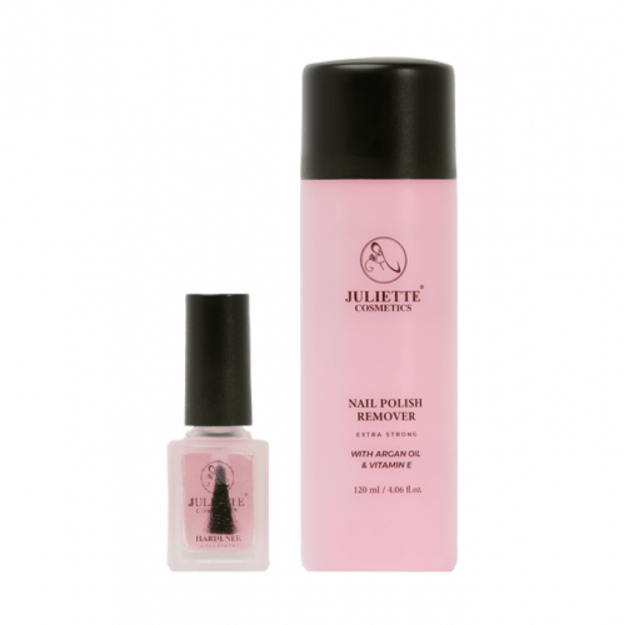 مجموعة العناية بالأظافر juliette cosmetics مزيل 120مل ومقوي 12مل 4571