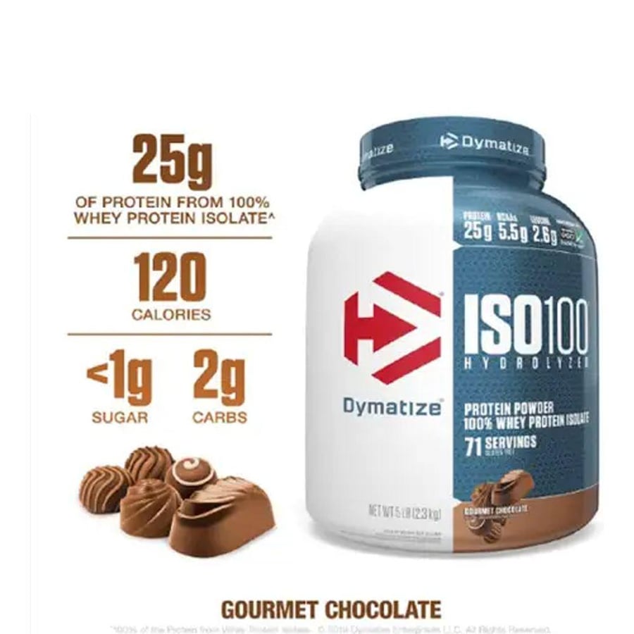 بودرة بروتين ISO 100 من Dymatize جورميه تشوكلت 23 كجم