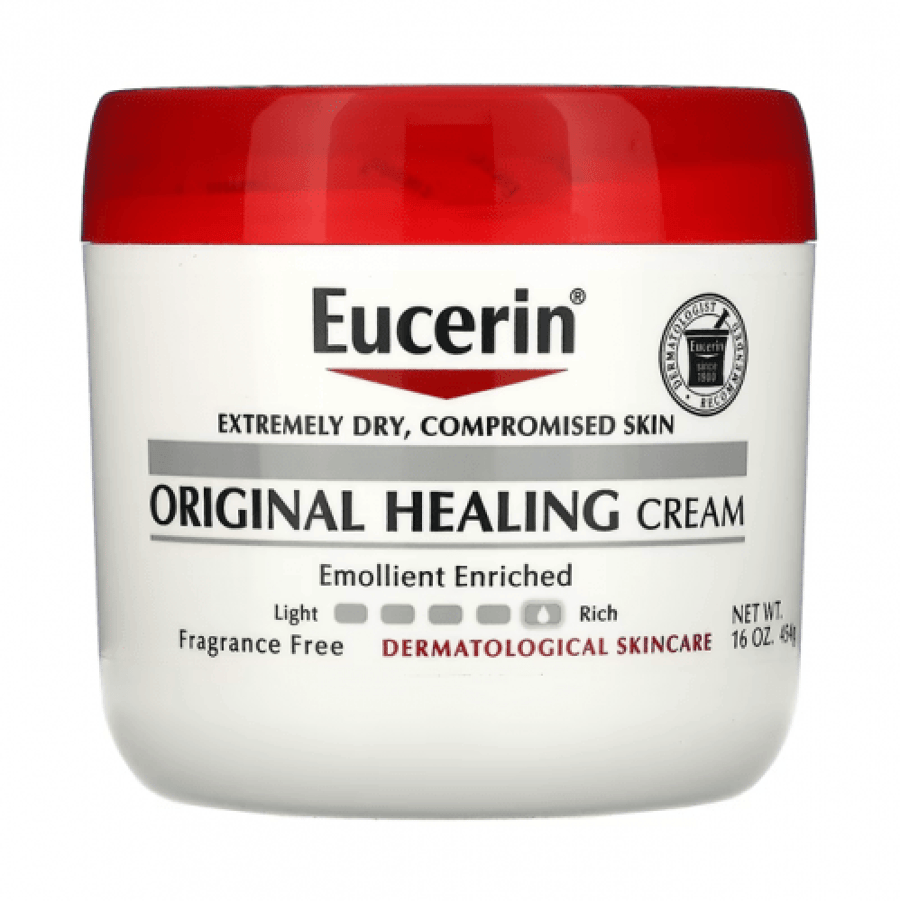 كريم العلاج الأصلي للبشرة الجافة جدا eucerin 454 غ جرة بلاستيكية