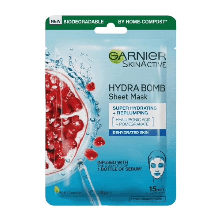 قناع ورقي مرطب للوجه من Skin Active رمان 28g أزرق