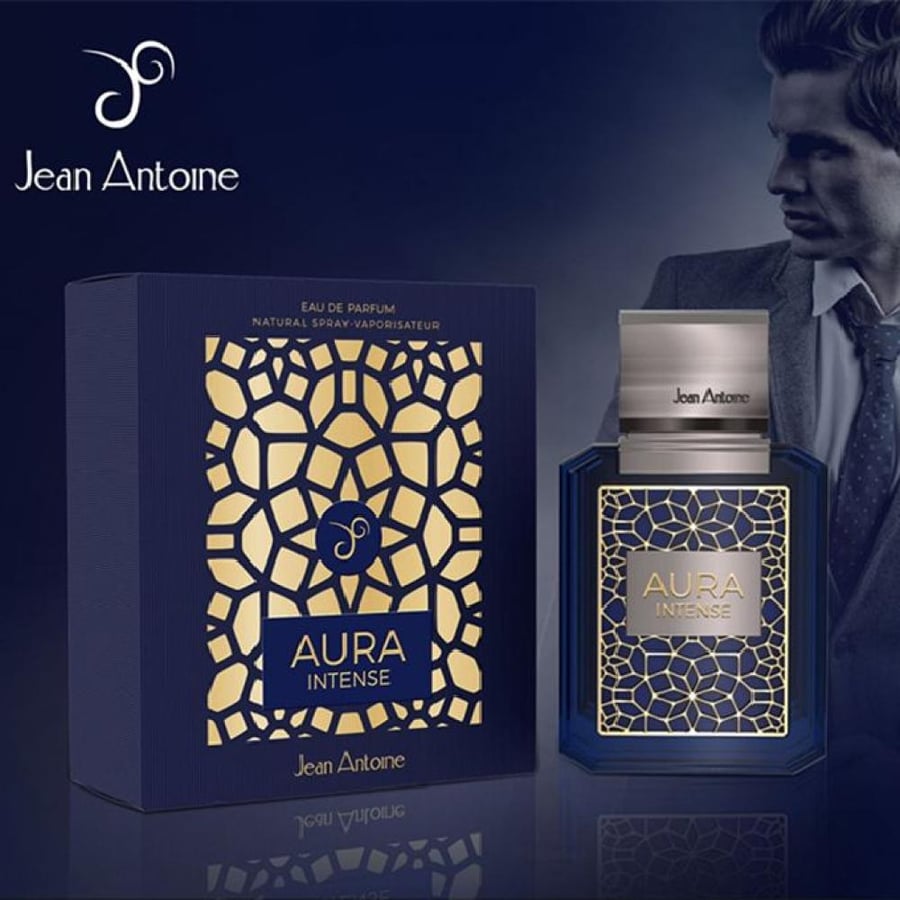 عطر او دو برفيوم أورا إنتنس من جان انطوان زجاج أزرق موديل 1251