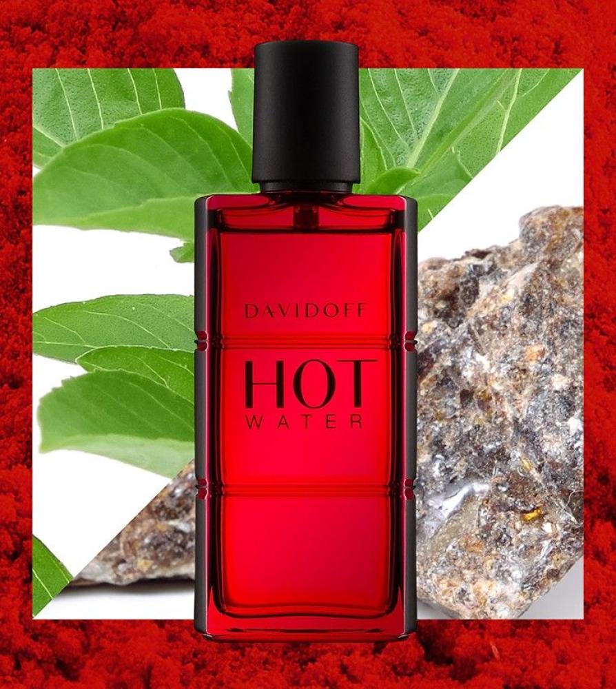 عطر أو دو تواليت هوت ووتر من دافيدوف زجاجة حمراء مستطيلة