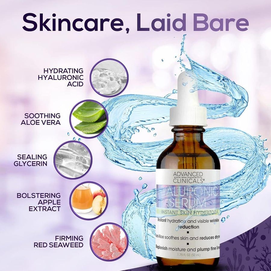 سيروم حمض الهيالورونيك لترطيب الوجه Advanced Clinicals 52 مل
