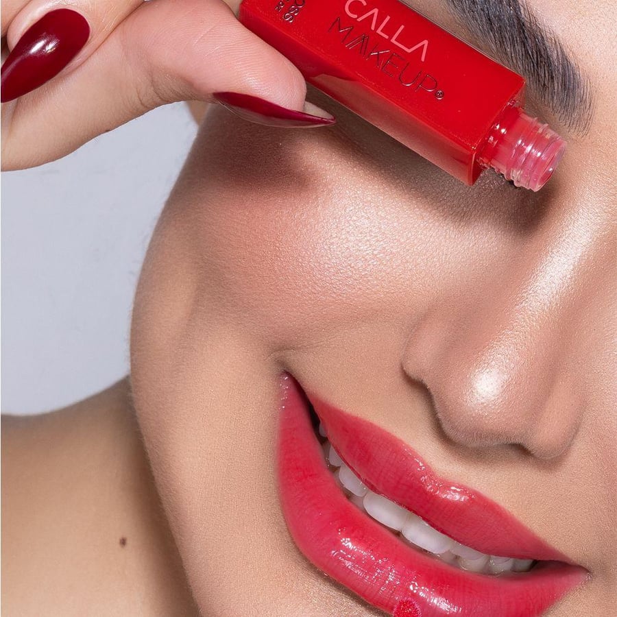 ملمع شفاه لامع Calla Makeup CM801 درجة أحمر 8ml