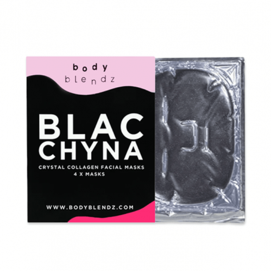 مجموعة أقنعة الوجه بلاك تشينا من body blendz 4 أقنعة سوداء 4702