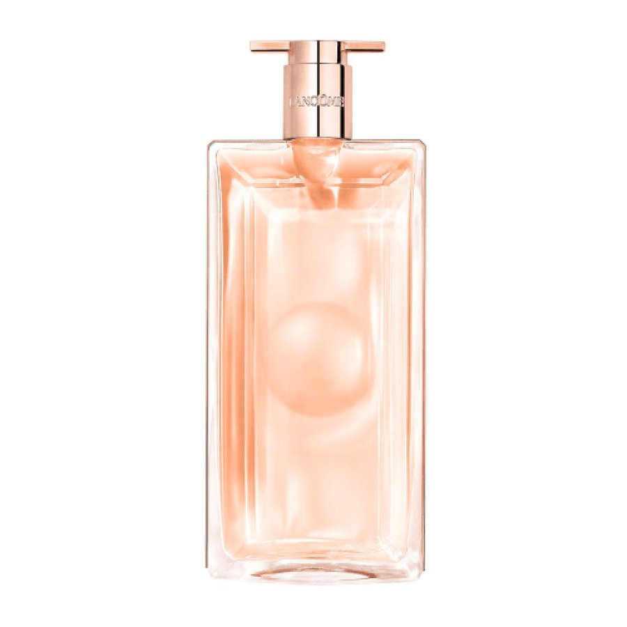 عطر ايدول او دو تواليت من لانكوم زجاجة زهري فاتح بغطاء روز غولد