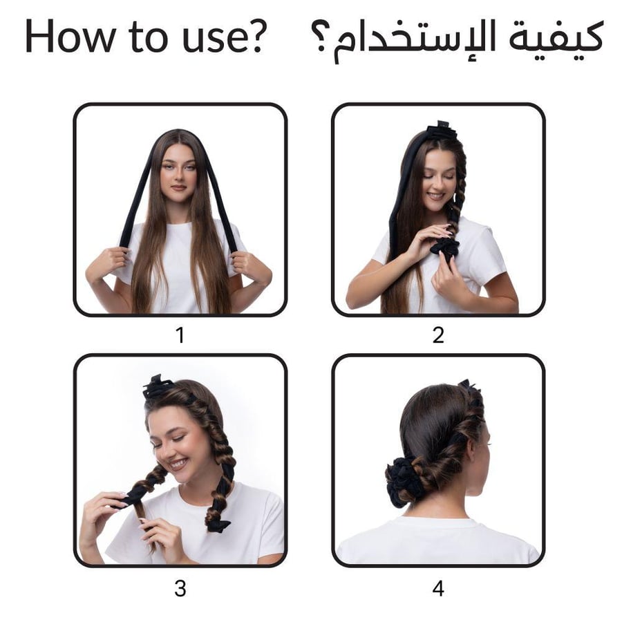 مجموعة تمويج الشعر بدون حرارة 6 قطع من Ola Hair موديل 7496