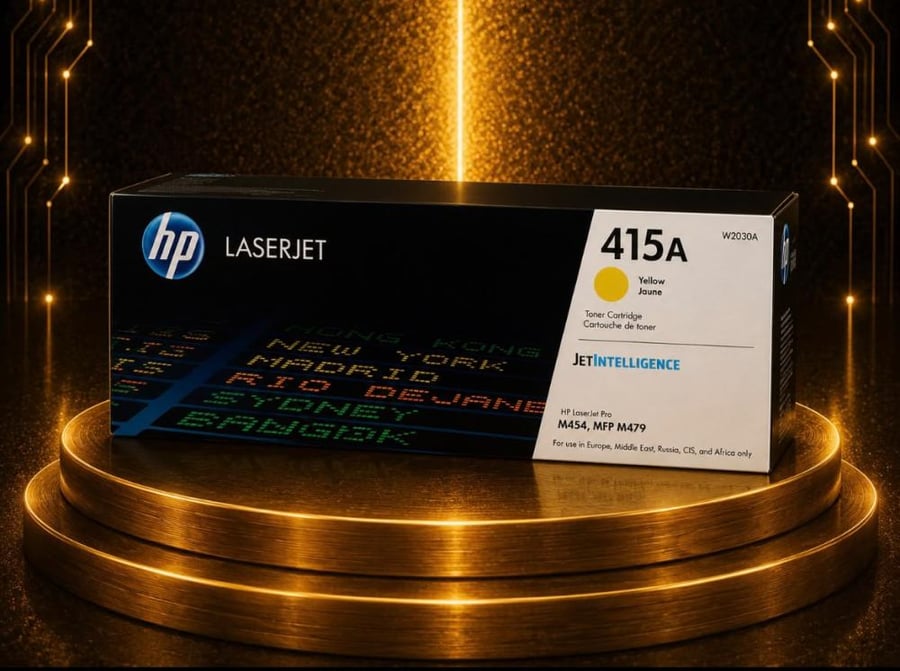 حبر HP 415A أصفر أصلي W2032A لطابعات HP Color LaserJet Pro M454 وM479