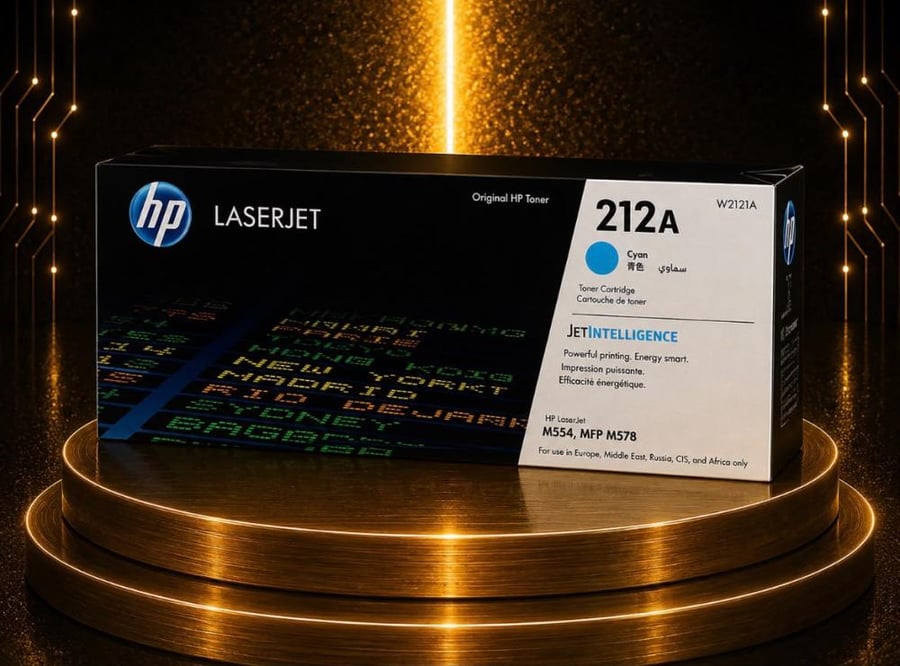 حبر HP 212A سماوي أصلي W2121A لطابعات HP Color LaserJet Enterprise M55