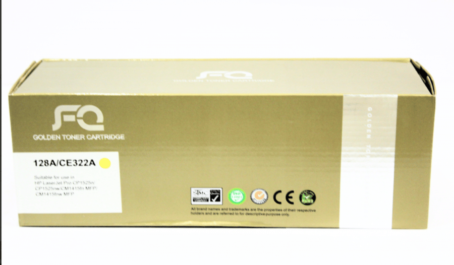 حبر ليزر FQ الذهبي متوافق مع CE322A 128A أصفر
